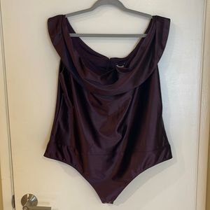 NEW Express Purple Off The Shoulder Bodysuit